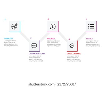 vector infographics design with 5 option or steps business infographics design vector template 
