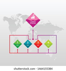 Vector infographics design template, integrated circles background. Blank space for content, business, infographic, diagram, digital network, flowchart, process diagram, timeline