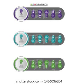 Vector infographics design template, integrated circles background. Blank space for content, business, infographic, diagram, digital network, flowchart, process diagram, timeline