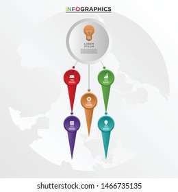 Vector infographics design template, integrated circles background. Blank space for content, business, infographic, diagram, digital.