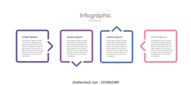 Las plantillas de diseño de infografías vectoriales y los conceptos empresariales se pueden utilizar para la distribución de flujos de trabajo, diagramas, informes anuales, diseño web: banners creativos y vectores de etiquetas.