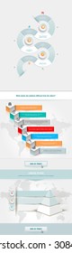 Vector infographics element with business icons. The gears communicate with circles. Clean, minimalist design. For informational graphs, reports, registration data, websites, printed