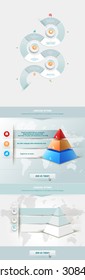 Vector infographics element with business icons. The gears communicate with circles. Clean, minimalist design. For informational graphs, reports, registration data, websites, printed
