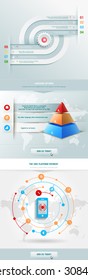 Vector infographics element with colored pyramid. For workflow layout, diagram, number options, step up, web design. Promotion and advertising successful business development. 