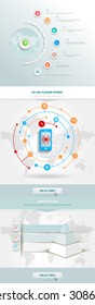 Vector infographics element with colored pyramid. For workflow layout, diagram, number options, step up, web design. Promotion and advertising successful business development. 
