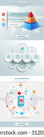 Vector infographics element with colored pyramid. For workflow layout, diagram, number options, step up, web design. Promotion and advertising successful business development. 