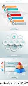Vector infographics element with colored pyramid. For workflow layout, diagram, number options, step up, web design. Promotion and advertising successful business development. 