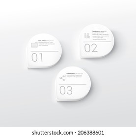 Vector infographics elements in 3d mock up style