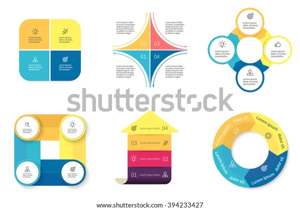 Vector Infographics Elements Charts Diagrams 4 Stock Vector (Royalty ...