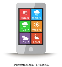 Vector infographics in flat design for mobile phone