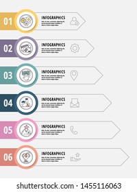 Vector Infographics flat template circles and labels. Used for diagram, graph, presentation, business concept options, content, flowchart, timeline, workflow, marketing, banner, web, step by step