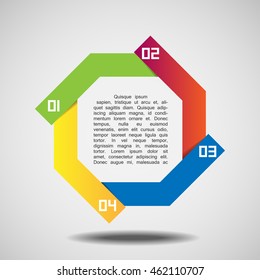 Vector infographics four options. Template for brochure, business, web design