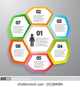 Vector Infographics geometric shapes. Modern creative business triangular shapes. Vector illustration.