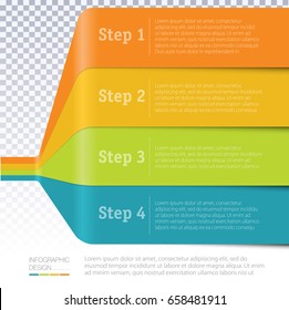 Plantilla de opciones paso a paso de diseño de infografías vectoriales. Maqueta para presentación de negocios, disposición de fechas, diagrama, informe anual, banner, diseño web y punto de potencia.