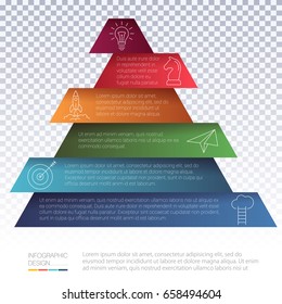 Vector infographics layout step by step options template. Mock up for business presentation, timing layout, diagram, annual report, banner, web design and power point.