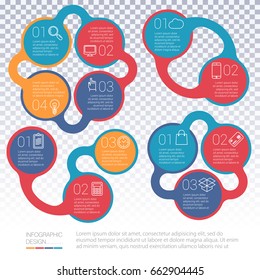 Vector infographics layout step by step options template. Mock up for business presentation, timing layout, diagram, annual report, banner, web design and power point.