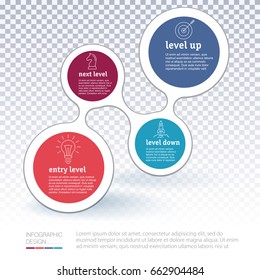 Vector infographics layout step by step options template. Mock up for business presentation, timing layout, diagram, annual report, banner, web design and power point.