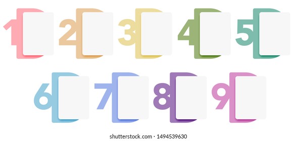 Vector Infographics Lineart Design of 9 Bubbles, Options or Steps. Business Concept. Can Be Used for Presentation Banner, Workflow Layout, Process Diagram, or Flow Chart