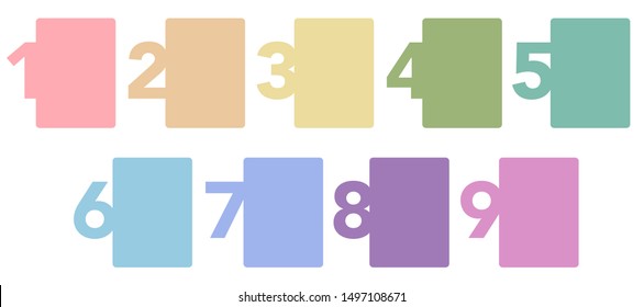 Vector Infographics Lineart Design of 9 Bubbles, Options or Steps. Business Concept. Can Be Used for Presentation Banner, Workflow Layout, Process Diagram, or Flow Chart