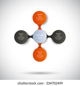 vector infographics metaball round diagram template for business presentations