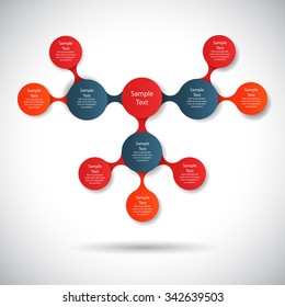 vector infographics metaball round diagram template for business presentations