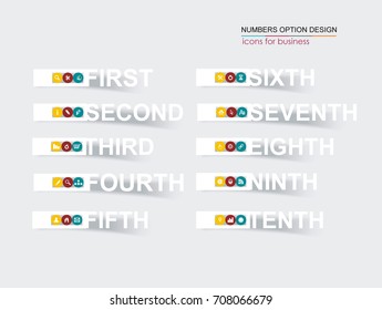 Vector infographics number options template. Can be use for step banners,  diagram, business step options,workflow layout,, web design.