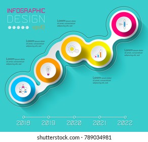 Vector Infographics on time line or steps process.