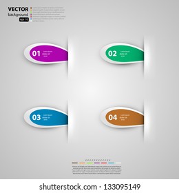 Banner de opciones de infografía vectorial, color sencillo y texto editable