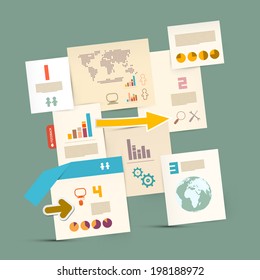 Vector Infographics Paper Layout - Template