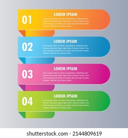 Vector Infographics Presentation Illustration Template Four Colored Options
