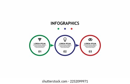 infografías vectoriales para presentaciones, diseño de infografías con tres pasos para sus presentaciones empresariales