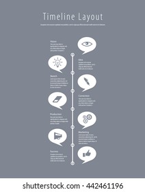 Vector infographics with production icons.