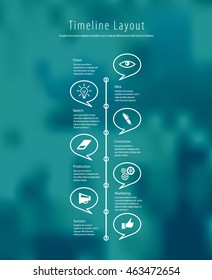 Vector infographics with production icons.
