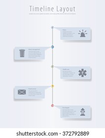 Vector infographics with public service icons.