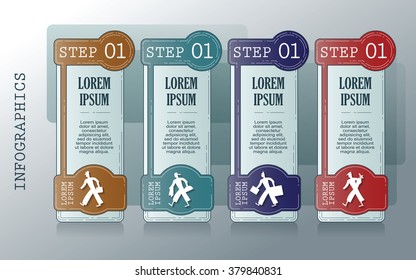 Vector infographics set. Outline. Collection of templates for cycle diagram, graph, presentation and round chart. 