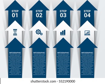 Vector infographics set. Template for cycle diagram, graph, presentation and round chart. Business concept, parts, steps or processes. Marketing data brochure.