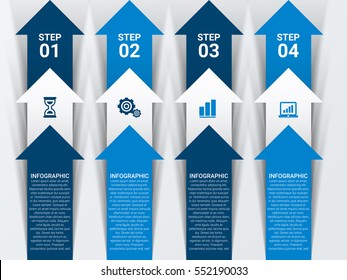 Vector infographics set. Template for cycle diagram, graph, presentation and round chart. Business concept, parts, steps or processes. Marketing data brochure.