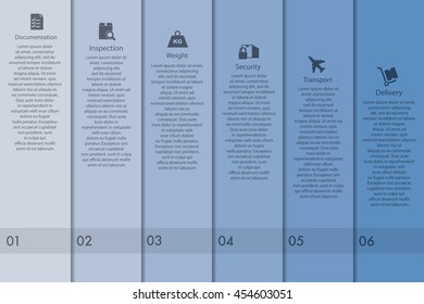 Vector infographics with shipping icons.