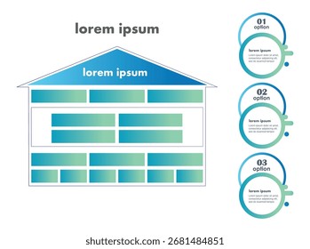 Infográficos vetoriais exibindo estruturas hierárquicas e layouts de informações em camadas. Ideal para visualizar organogramas, estruturas da empresa e planejamento estratégico. Design plano com 3
