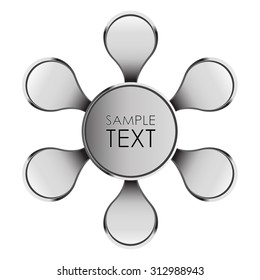 Vector infographics in silver. Eps 10.
