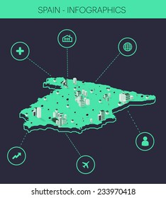 vector infographics of Spain