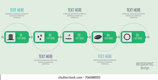 Vector infographics template with 5 options. Vector illustration. Can be used for workflow layout, business step options, banner, web design, nature, education.