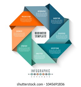 Vector infographics template for chart, diagram, web design, presentation, workflow layout. Business concept with 8 options, parts, steps or processes