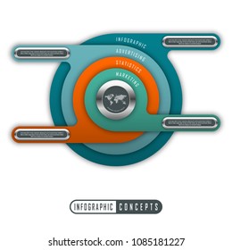 Vector infographics template for chart, diagram, web design, presentation, workflow layout. Business concept with 4 options, parts, steps or processes