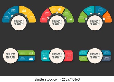 Vector infographics template for chart, diagram, web design, presentation, workflow layout. Business concept with 2, 3, 4, options, parts, steps or processes