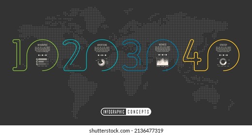 Vector infographics template for chart, diagram, web design, presentation, workflow layout. Business concept with 4 options, parts, steps or processes