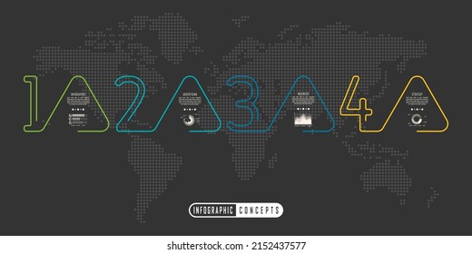 Vector infographics template for chart, diagram, web design, presentation, workflow layout. Business concept with 4 options, parts, steps or processes
