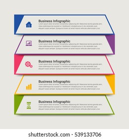 Vector infographics. Template for diagram, graph, presentation and chart. Business stairs concep, parts, steps or processes. Abstract background.
