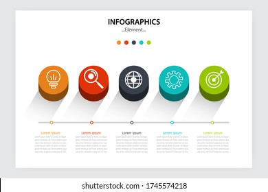 Vector Infographics template editable for business or education presentation can be used for workflow layout, diagram, annual report. vector design illustration eps.10