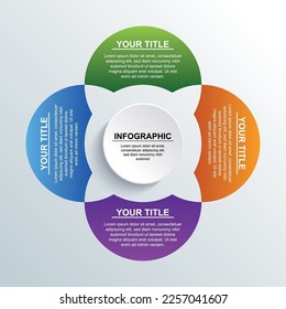 plantilla de infografía vectorial para presentación, educación, diseño web, folletos, volante y negocios